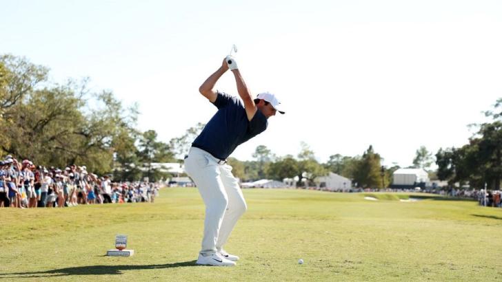 Golfer Scottie Scheffler in action